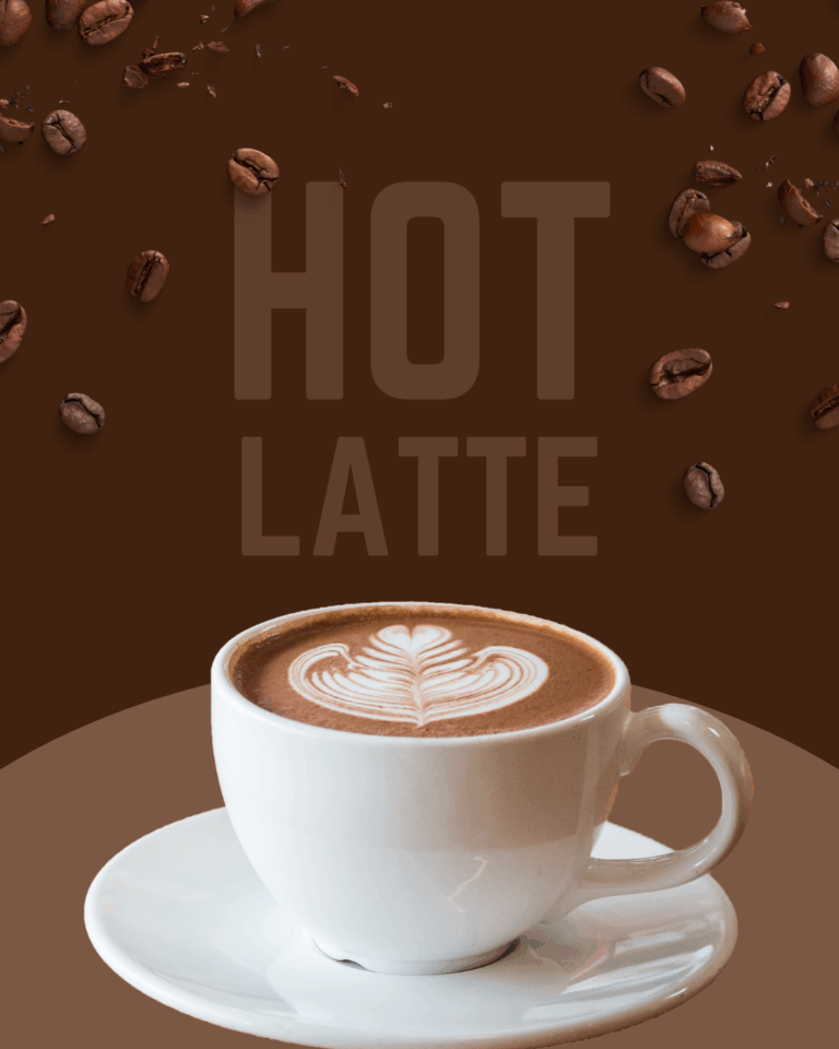 brown simple hot latte coffee