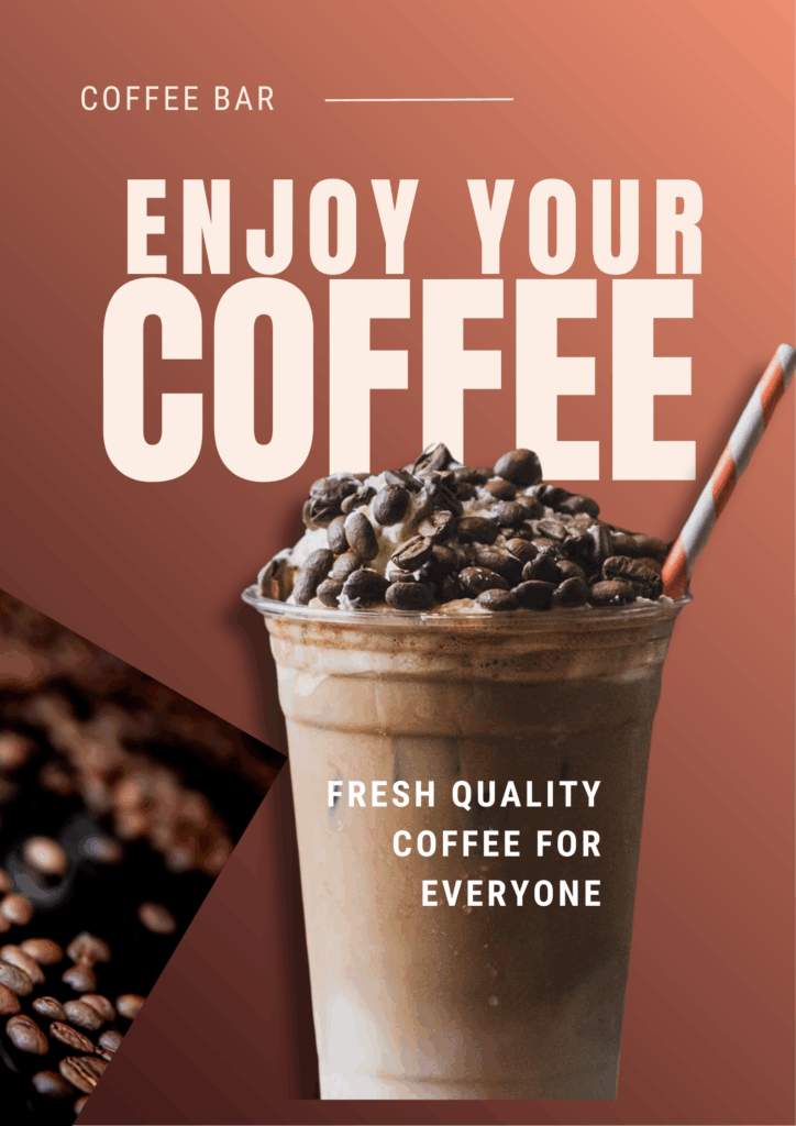 cream and black bold typographic friends coffee bar hyderabad